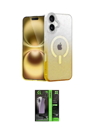 Cep 20-26 Apple Uyumlu İphone 16 Kılıf Eksen Minimal Özel Seri İkili Koruma Seti Najmaddin Pembe
