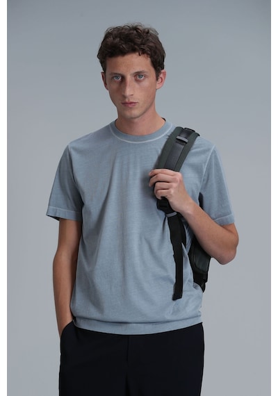 Lufian Erkek Sarder Basic T-shirt 111020216 Su Yeşili Mint