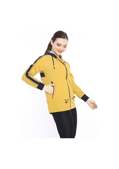 Escetic Hardal Kadın Spor Kapişonlu Su İtici Rüzgarlık Fermuarlu İnce Ceket 6560-4152-sarı Sarı Escetic Hardal Kadın Spor Kapişonlu Su İtici Rüzgarlık Fermuarlu İnce Ceket 6560-4152-sarı Sarı