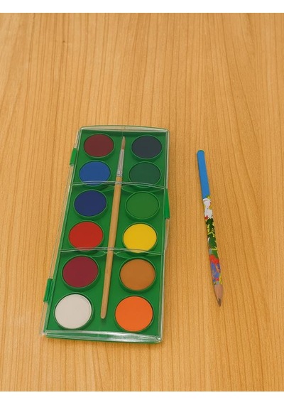 Faber Castell Dino Büyük Boy Sulu Boya 12 Li + 1 Kurşun Kalem Hediyeli Çok Renkli