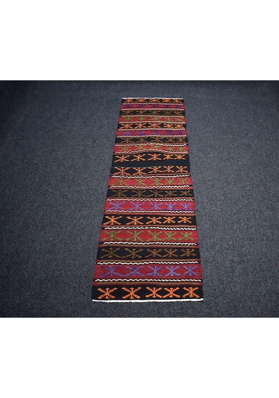 Zehra Abla Halı El Dokuması Başyapıt Yekpare Darende Yolluk Yün Kilim 7291 Çok Renkli