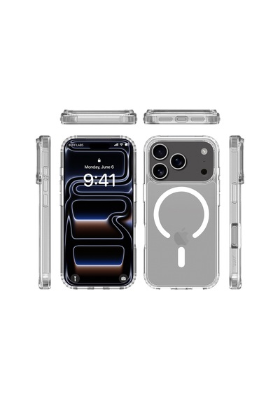 Buff Apple iPhone Uyumlu 18 Pro /17 Pro Magsafe Air Hybrid Kılıf Şeffaf