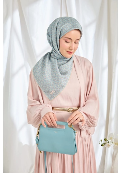 Silk Home %100 Twill İpek Eşarp S540 Mavi