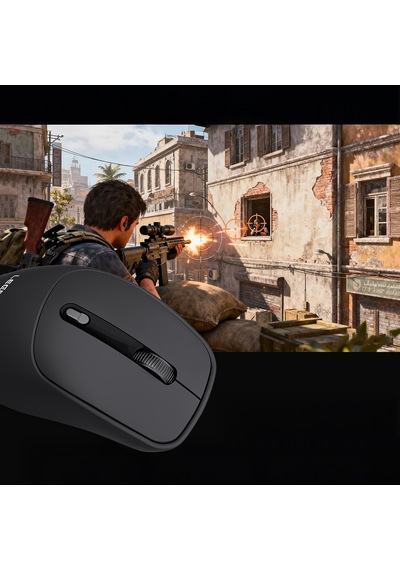 Lenyes Ws105 Sessiz Buton Tasarımlı Çift Bluetooth Bağlantılı 2.4g Kablosuz Mouse 1600 Dpı Siyah Ws105