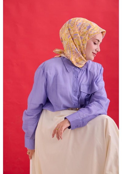 Silk Home Twill İpek Eşarp 11478-23 Somon, Eflatun, Vizon, Sarı, Limon Sarısı, Mint