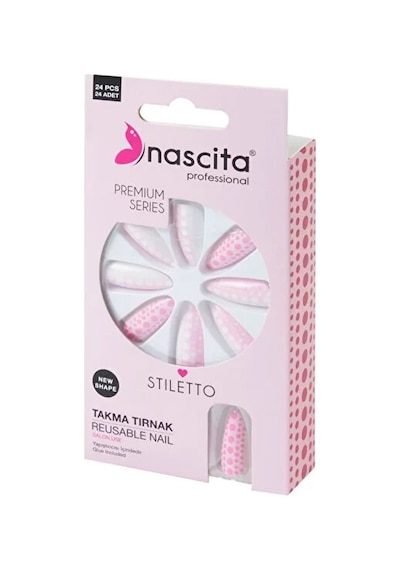 Nascita Renkli Takma Tırnak Stiletto Premium