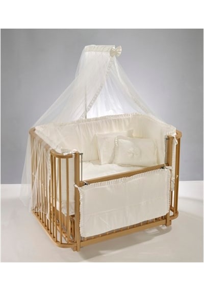Meltem Kids Bambino Ekru Pamuklu Bebek Uyku Seti 70 x 110 CM Ekru