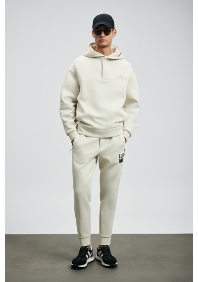 Lufian Road Erkek Sweatshirt Kırık Beyaz Kırık Beyaz 112030180100510 Beyaz