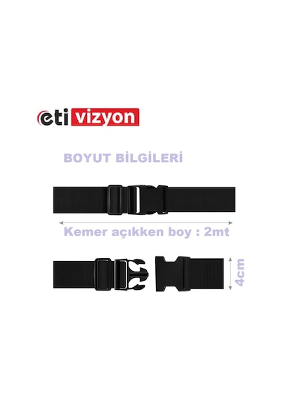 Etivizyon Valiz Bavul Emniyet Kemeri 2 Adet Sarı