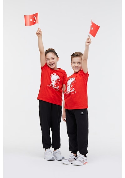 Lumberjack Ul 11ata01 4fx Kırmızı Unisex Çocuk Kısa Kol T-shirt 000000000101924307 Kırmızı
