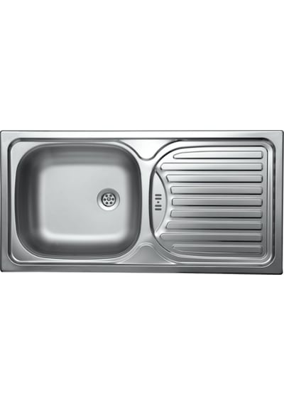 Krom Eviye TEK86 Ankastre Eviye Sağ Damlalık 43.5 x 86