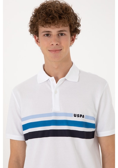 U.S. Polo Assn. Erkek Regular Fit Polo Yaka Beyaz Tişört 50306811-VR013