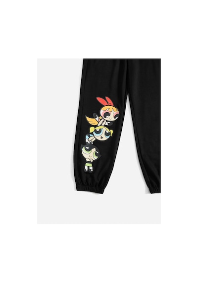The Powerpuff Girls Cartoon Graphic 4 Mevsim Eşofman Siyah