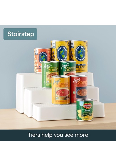 1 Kutu Düzenleyici Shelfsteps Düzenleyici, Plastik, Beyaz Çok Renkli