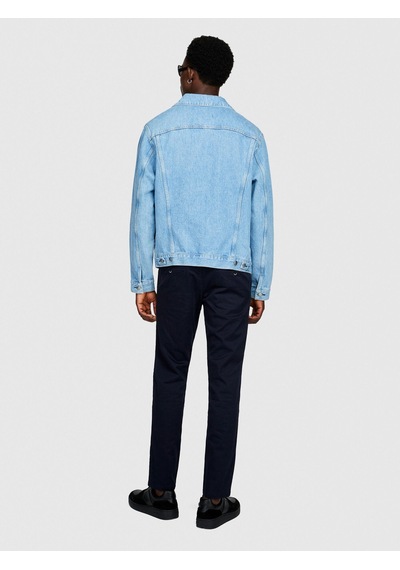 Sisley Slim Fit Vintage Efekt Chino Pantolon Erkek Lacivert Pantolon - 323a4dm6sf02y