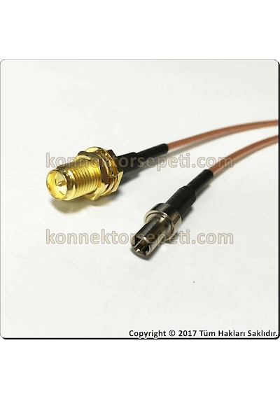 Wireless Pigtail Anten Kablosu 15Cm Rpsma Dişi-Ts9 Erkek A+