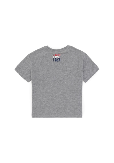 U.S. Polo Assn. Erkek Çocuk Gri Melanj Bisiklet Yaka Tişört 50295428-VR086
