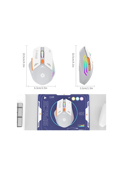 Blackbird Game Center BWM1 1600 DPI RGB Şarjlı Kablosuz Optik Mouse