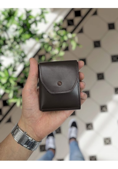 Visso 571 Hakiki Deri Efsane Trend Model Çok Para Konan Cüzdan Unisex Kartlık Çıtçıtlı En Çok Tercih Edilen Model Kahve