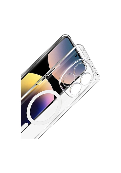 Mey İthalat Redmi Note 14 Pro 4g Combo Sert Şeffaf Magsafe Kapak - Şeffaf