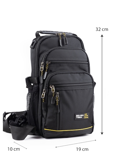 İmaks Çokgözlü İmperteks Kumaş Günlük Sırt Çapraz Göğüs El Ve Omuz Çantası Unisex Siyah Body Bag 927 Siyah - Sarı