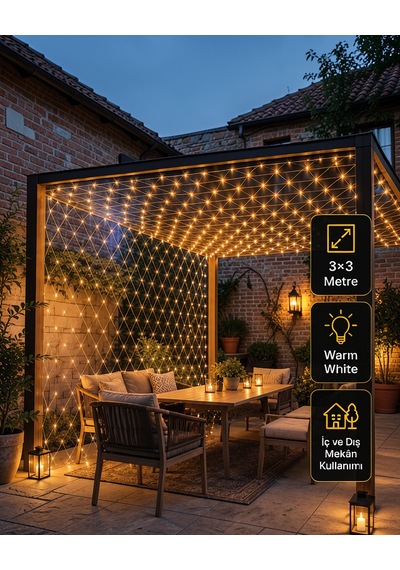 3x3 Metre Ağ Led Işık Uczz3mağled-1 Çok Renkli