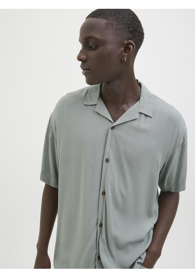 Jack & Jones Erkek Kısa Kollu Gömlek - Jeff - 12268443 Iceberg Green Çok Renkli