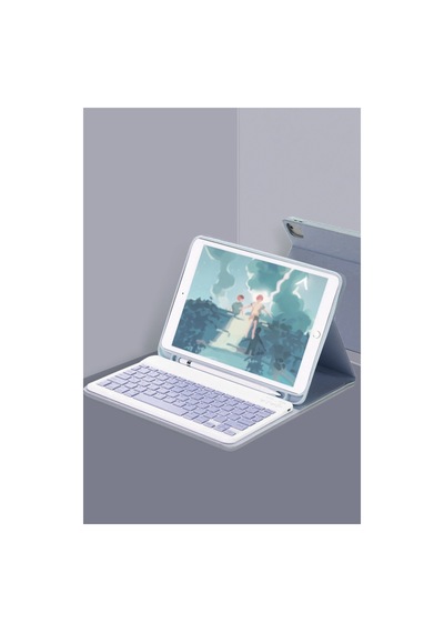 İpad Uyumlu Air 11 2024 Kılıf Kc01 Smart Klavyeli Tablet Kılıfı - Lacivert - 100 Diğer