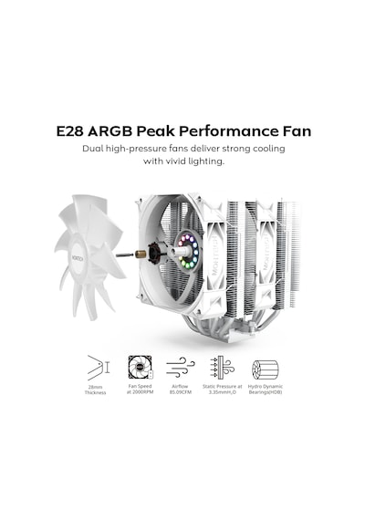 Lexroo Nx600 Argb 6 Isı Borulu Ve Premium Üst Kapaklı Çift Kule Cpu Hava Soğutucu Standart