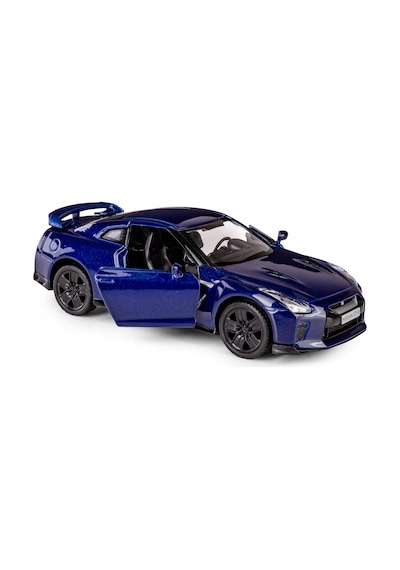 Uzak Doğu Serisi Nissan Gt R R35 Mavi Açılır Kapılar Diecast Çek Bırak Metal Model Araba 11 Cm 1:32