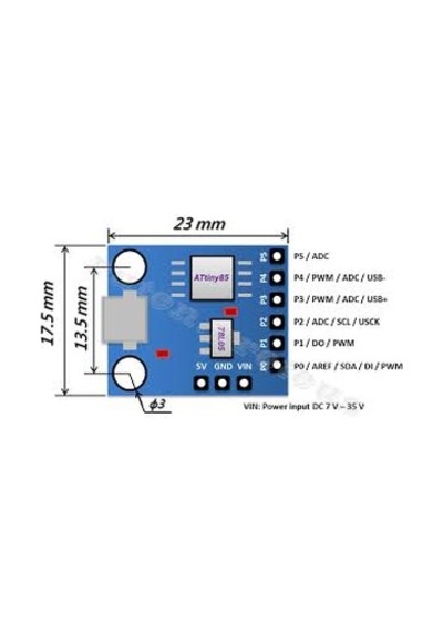 Gözelerelektronik-Digispark Attiny85 Mini Usb Geliştirme Kartı