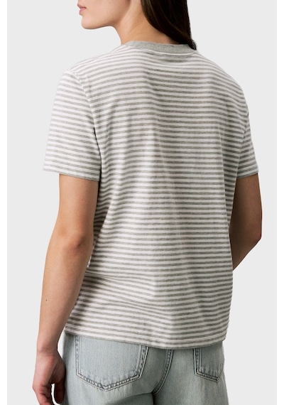 Calvin Klein Pamuklu Çizgili Bisiklet Yaka T Shirt Lv047g812g21l Bayan T Shirt Lv047g812g 21l Gri-beyaz Calvin Klein Pamuklu Çizgili Bisiklet Yaka T Shirt Lv047g812g21l Bayan T Shirt Lv047g812g 21l Gri-beyaz