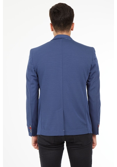 Sposo 5109 Dar Kalıp Yarım Astarlı Mavi Erkek Blazer Ceket Mavi