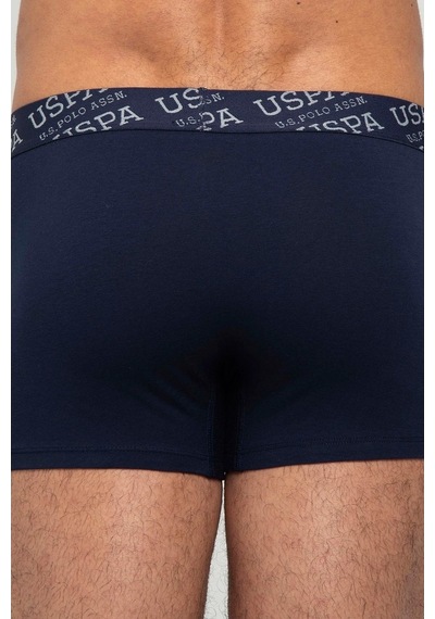 U.S. Polo Assn. Erkek Gri Melanj - Lacivert 2 Li Boxer 80342