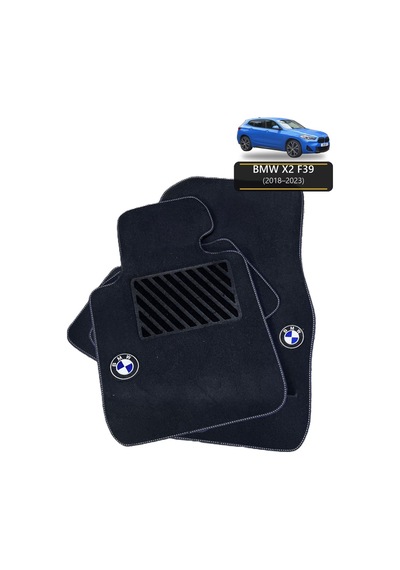 Oto Halı Paspas Seti Bmw X2 F39 2018 2023 Uyumlu Sport Kaymaz & Şık Tasarım - Siyah Logolu