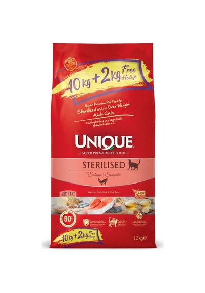 Unique Kısırlaştırılmış Sterilised Kedi Maması Somonlu 10+2 Kg