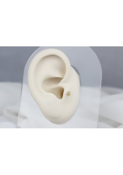 Glorria Altın 3 Top Tragus Piercing Çok Renkli