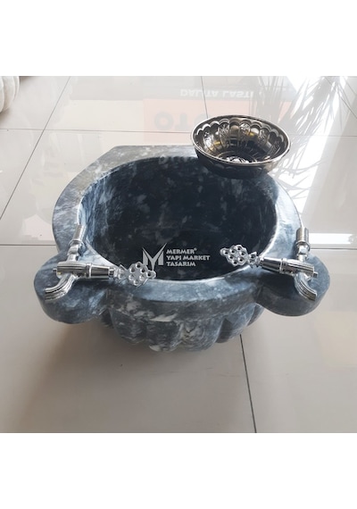Hamam Konsept Set Bursa Siyah Mermer Kurna