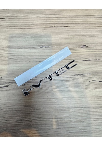 İ-vtec İthal Metal Bagaj Yazısı Krom Zemin Siyah Yazı 13cm-1,5cm Krom Siyah Etiket