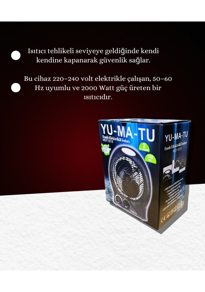 Yumatu Fanlı Isıtıcı 2000w