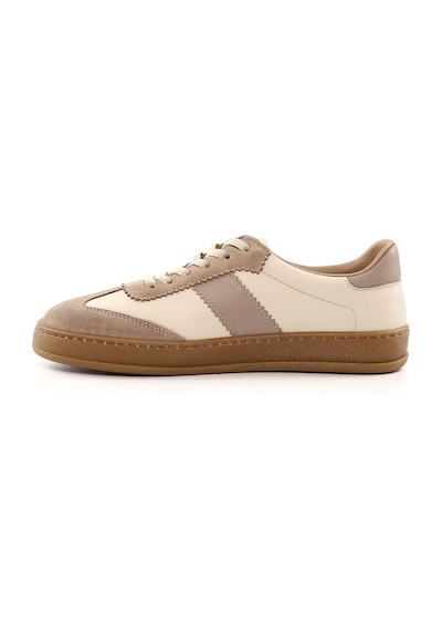 Gönderi(R) Gönderi R Bej Bağcıklı Hakiki Deri Sneaker Bej