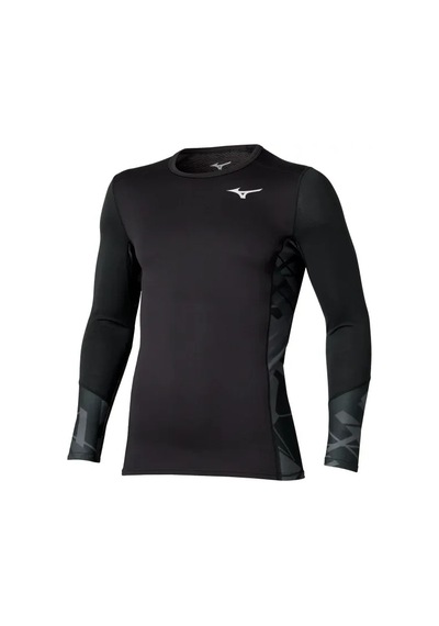 Mizuno Virtual Body G5 Crew Neck Erkek Termal İçlik Siyah Çok Renkli