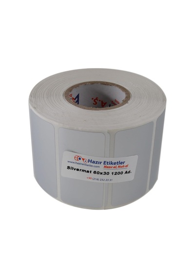 Silvermat Demirbaş Etiketi 60mm X 30mm Ruloda 1200 Adet 1