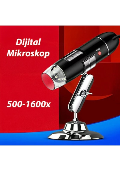 Usb Dijital Mikroskop 1600x Cep Telefonu Elektronik Büyütme, El Tipi Endüstriyel Mikroskop