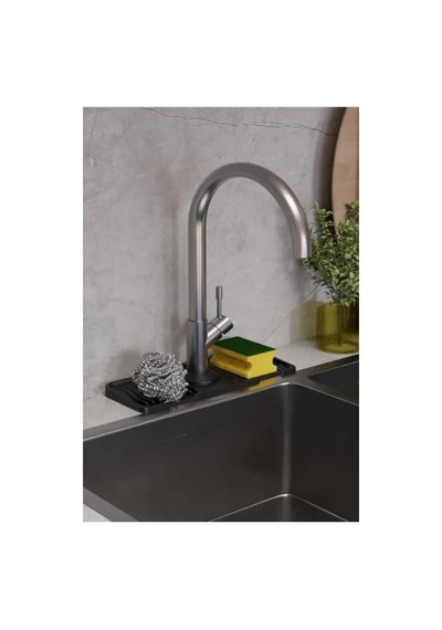 Elastik Silikon Musluk Matı - Mutfak Ve Banyo İçin Su Tutucu 2li
