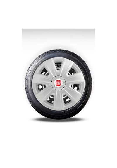 Fiat 14'' İnç Gri Jant Kapağı 4lü Takım Esnek Albea Palio Punto Tempra Tipo Uno Doblo Teneke Jant Uyumlu Universal Logolu 133