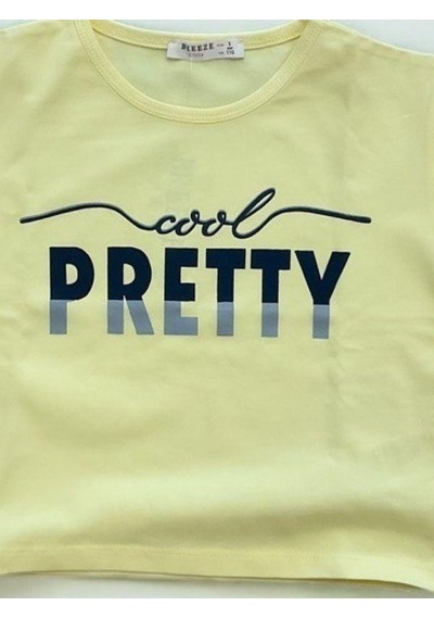 Zekids Kız Çocuk Pamuklu Pretty Taytlı Takım-14379 Sarı