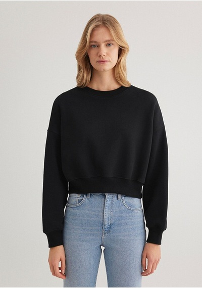 Mavi Kadın Bısıklet Yaka Sweatshırt Siyah 1s10307-900 Siyah