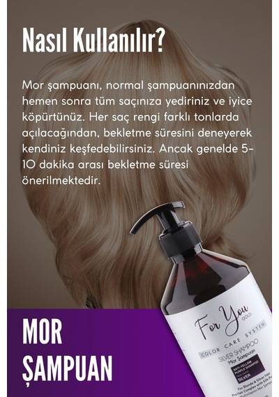 Silver Mor Şampuan Turunculaşma Karşıtı Mor Silver Şampuan