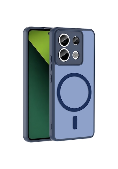 Maks Technology Redmi Note 13 Pro 5g Kılıf M-safe Şarj Özellikli Mkst Babet Kapak - Lacivert